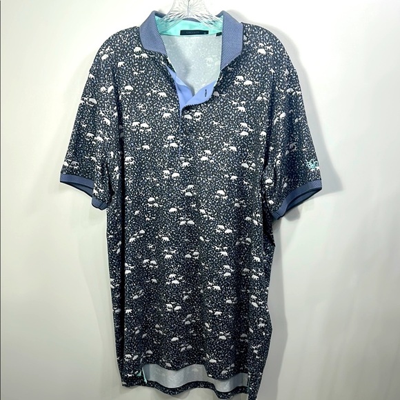 Greyson Men’s Buffalo Soldier Polo size XL.Logo on sleeve.Grey and Purple - Picture 1 of 10